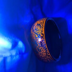 70’s bracelet, Mrs. Roper props. Glows at the disco!